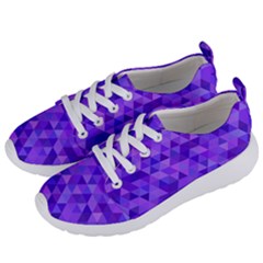 Purple Triangle Purple Background Women s Lightweight Sports Shoes by Sapixe