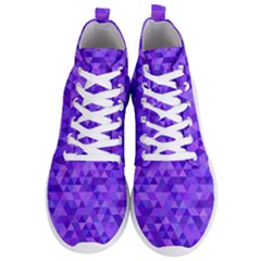 Purple Triangle Purple Background Men s Lightweight High Top Sneakers by Sapixe