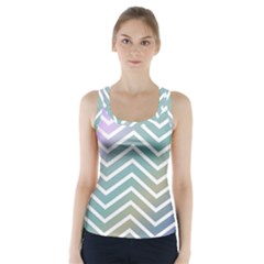 Zigzag Line Pattern Zig Zag Racer Back Sports Top by Sapixe