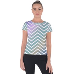 Zigzag Line Pattern Zig Zag Short Sleeve Sports Top  by Sapixe