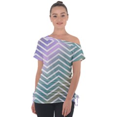 Zigzag Line Pattern Zig Zag Tie-up Tee