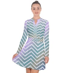 Zigzag Line Pattern Zig Zag Long Sleeve Panel Dress by Sapixe