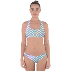 Zigzag Line Pattern Zig Zag Cross Back Hipster Bikini Set by Sapixe