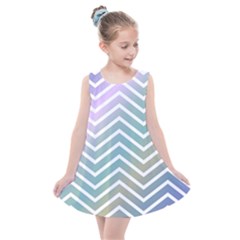 Zigzag Line Pattern Zig Zag Kids  Summer Dress by Sapixe