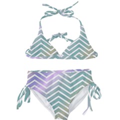 Zigzag Line Pattern Zig Zag Kids  Classic Bikini Set