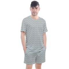 Vintage Pattern Chevron Men s Mesh Tee And Shorts Set