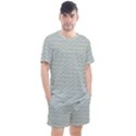 Vintage Pattern Chevron Men s Mesh Tee and Shorts Set View1