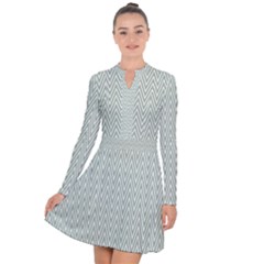 Vintage Pattern Chevron Long Sleeve Panel Dress