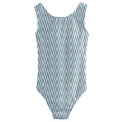 Vintage Pattern Chevron Kids  Cut-out Back One Piece Swimsuit