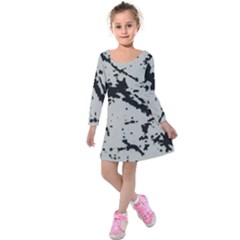 Fabric Textile Texture Macro Model Kids  Long Sleeve Velvet Dress by Sapixe