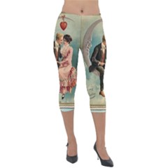 Valentine 1171222 1280 Lightweight Velour Capri Leggings  by vintage2030