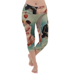 Valentine 1171222 1280 Lightweight Velour Capri Yoga Leggings by vintage2030