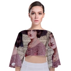 Vintage 1167768 1920 Tie Back Butterfly Sleeve Chiffon Top by vintage2030