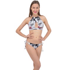 Vintage 1168512 1920 Cross Front Halter Bikini Set