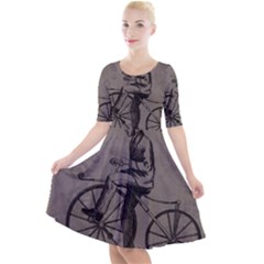 Vintage 1143342 1920 Quarter Sleeve A-line Dress