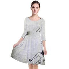 Grunge 1133693 1920 Quarter Sleeve Waist Band Dress