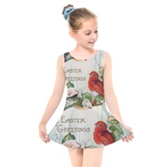 Easter 1225824 1280 Kids  Skater Dress Swimsuit