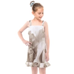 Vintage Rose Shabby Chic Background Kids  Overall Dress