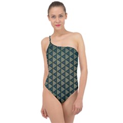 Texture Background Pattern Classic One Shoulder Swimsuit