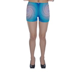 Decorative Background Blue Skinny Shorts by Sapixe