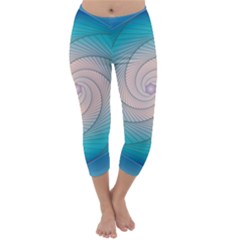 Decorative Background Blue Capri Winter Leggings  by Sapixe