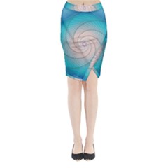 Decorative Background Blue Midi Wrap Pencil Skirt by Sapixe