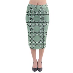 Pattern Graphics Figure Line Glass Midi Pencil Skirt by Sapixe