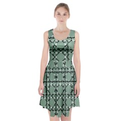 Pattern Graphics Figure Line Glass Racerback Midi Dress