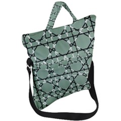 Pattern Graphics Figure Line Glass Fold Over Handle Tote Bag