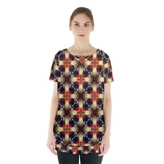 Kaleidoscope Image Background Skirt Hem Sports Top by Sapixe