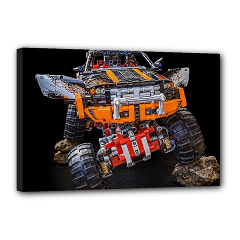 Monster Truck Lego Technic Technic Canvas 18  X 12  (stretched) by Sapixe