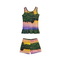 Sunset Color Evening Sky Evening Kid s Boyleg Swimsuit by Sapixe