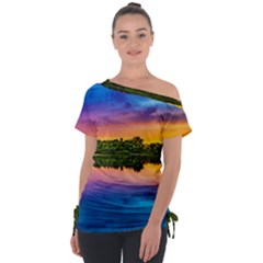 Sunset Color Evening Sky Evening Tie-up Tee