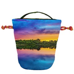 Sunset Color Evening Sky Evening Drawstring Bucket Bag