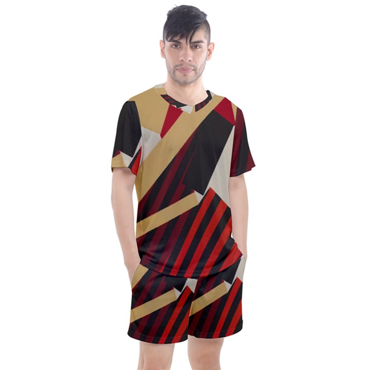 Fabric Textile Design Men s Mesh Tee and Shorts Set