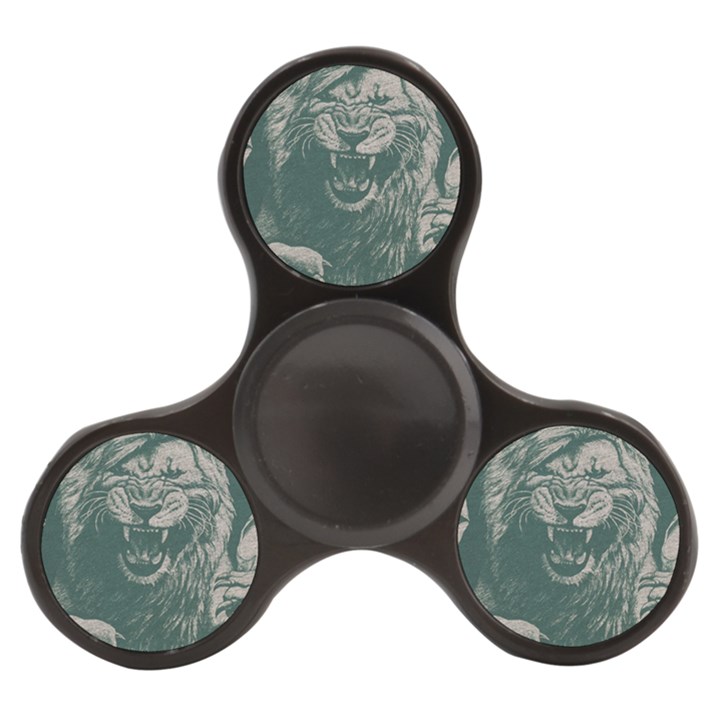 Angry Male Lion Pattern Graphics Kazakh Al Fabric Finger Spinner