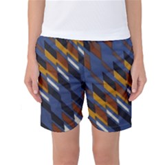 Colors Fabric Abstract Textile Women s Basketball Shorts by Sapixe