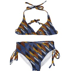 Colors Fabric Abstract Textile Kids  Classic Bikini Set