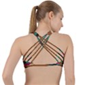 Fabric Textile Texture Abstract Criss Cross Racerback Sports Bra View2