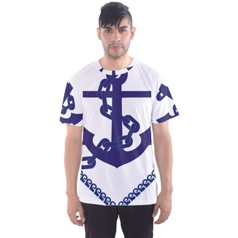 Anchor Chain Nautical Ocean Sea Men s Sports Mesh Tee by Sapixe