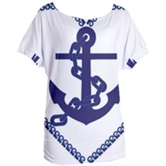 Anchor Chain Nautical Ocean Sea Women s Oversized Tee by Sapixe