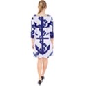 Anchor Chain Nautical Ocean Sea Quarter Sleeve Front Wrap Dress View2