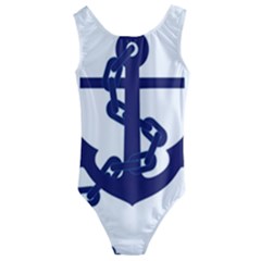 Anchor Chain Nautical Ocean Sea Kids  Cut-out Back One Piece Swimsuit