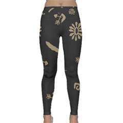 Pattern Seamless American Culture Classic Yoga Leggings by Sapixe