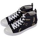 Pattern Seamless American Culture Women s Mid-Top Canvas Sneakers View2