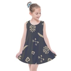 Pattern Seamless American Culture Kids  Summer Dress