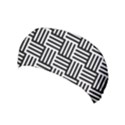 Basket Black Lines Stripes White Yoga Headband View1