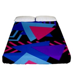 Memphis Pattern Geometric Abstract Fitted Sheet (king Size)