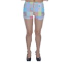 Pastel Diamonds Background Skinny Shorts View1