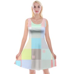 Pastel Diamonds Background Reversible Velvet Sleeveless Dress